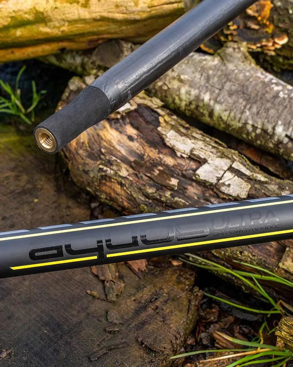 Matrix Aquos Ultra Power Handle Schepnetsteel 3m - Zwart