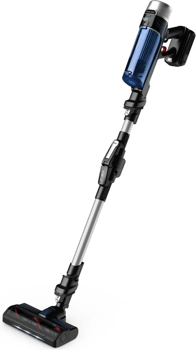 Rowenta X-Force Flex 9.60 Aqua RH20C0 Stofzuiger - 100 Airwatts - Zilver/Blauw