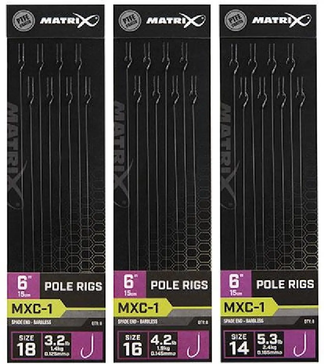 Matrix Onderlijn MXC-1 Pole Rigs 15cm Haak 14