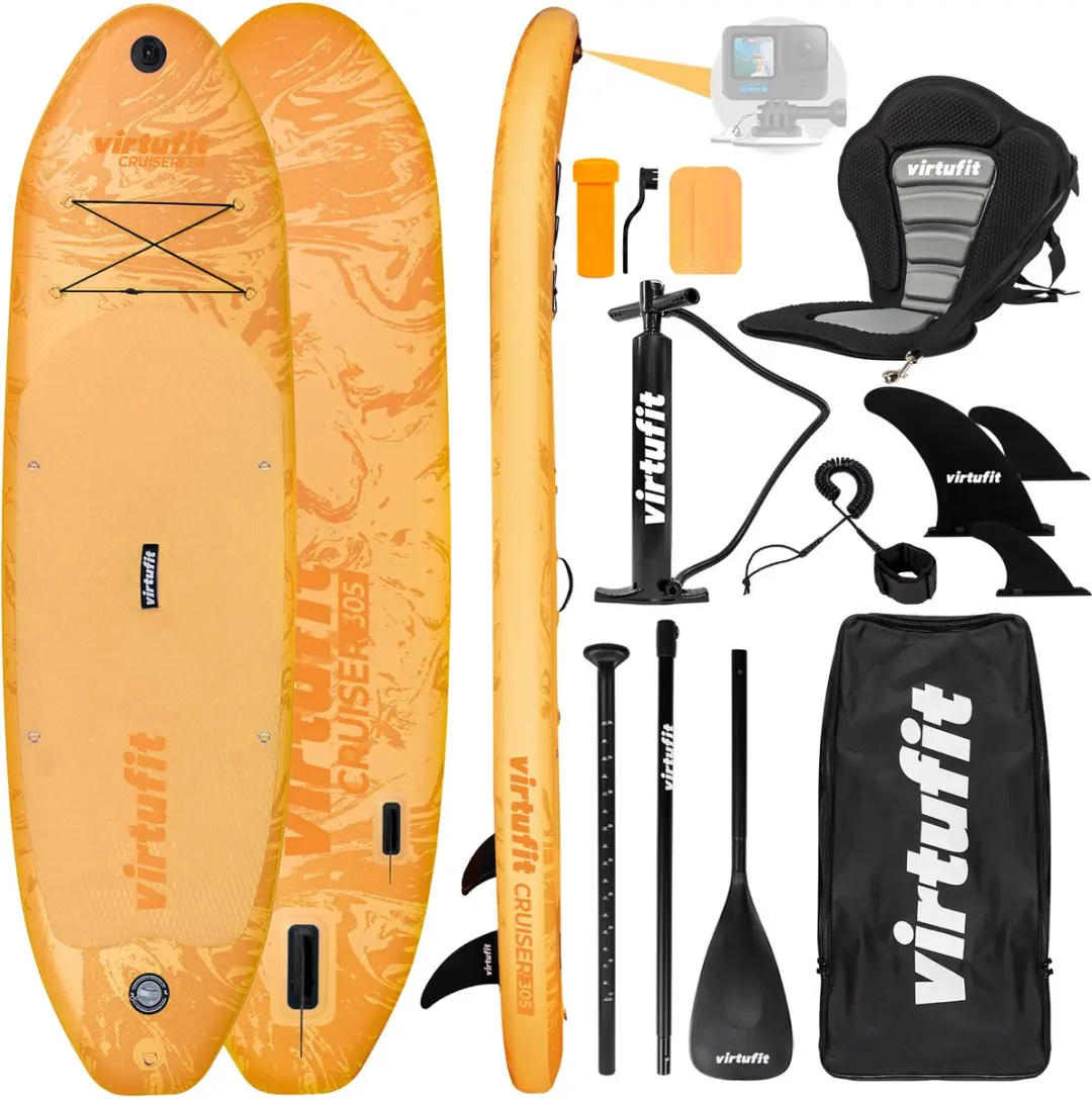 Virtufit Cruiser 305 Opblaasbaar SUP Board - 305cm - Max 180kg - Oranje