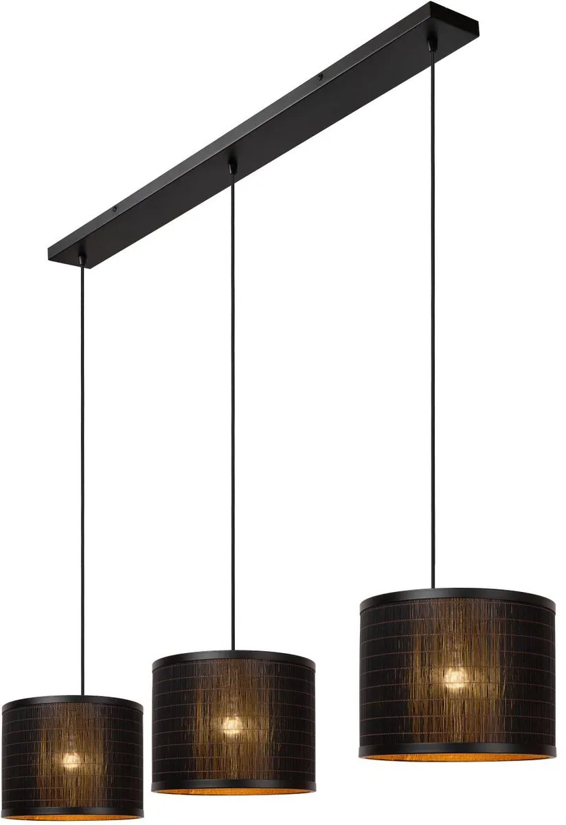 Lucide Tagalog Hanglamp Ø40cm 3xE27 - Zwart