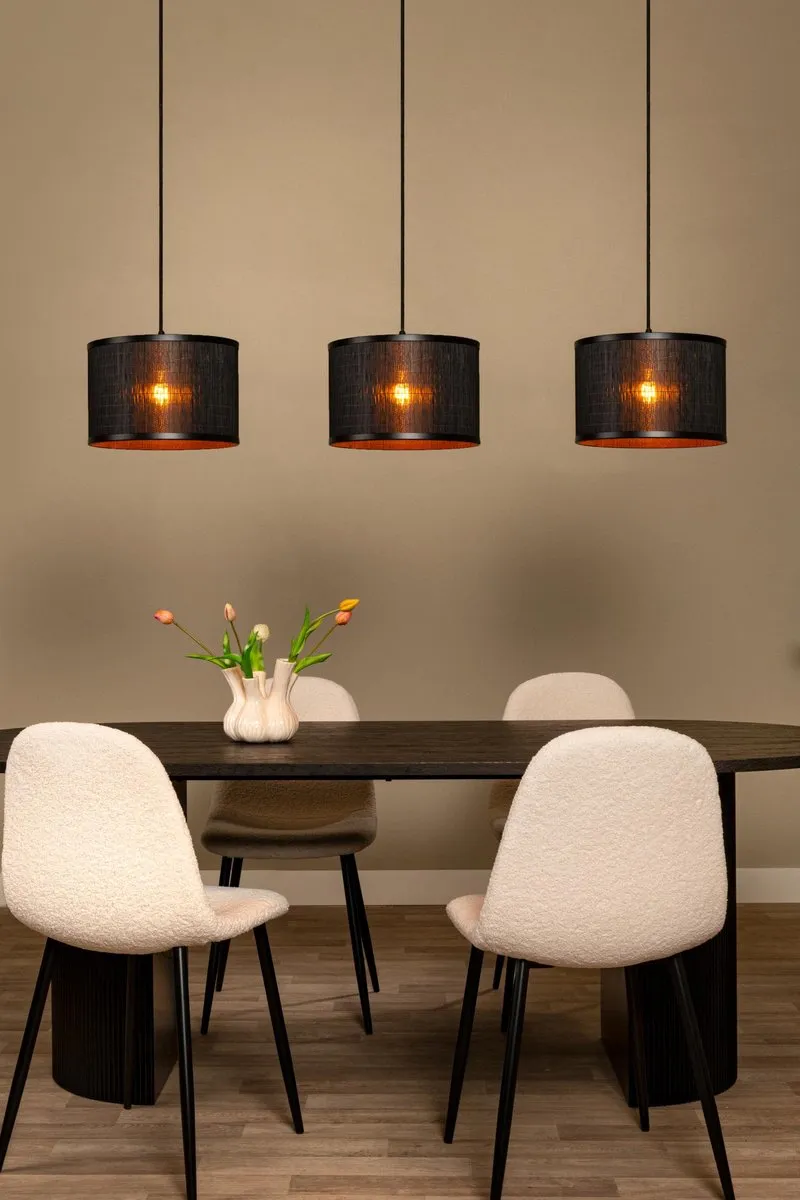 Lucide Tagalog Hanglamp Ø40cm 3xE27 - Zwart