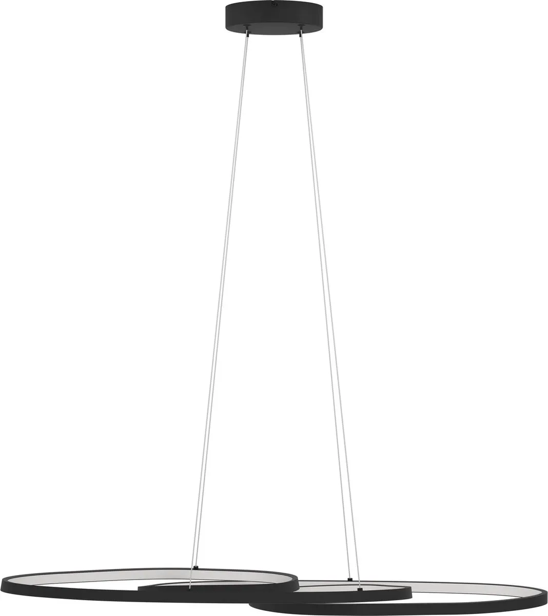 Eglo Gianella Hanglamp LED - Aluminium/Zwart