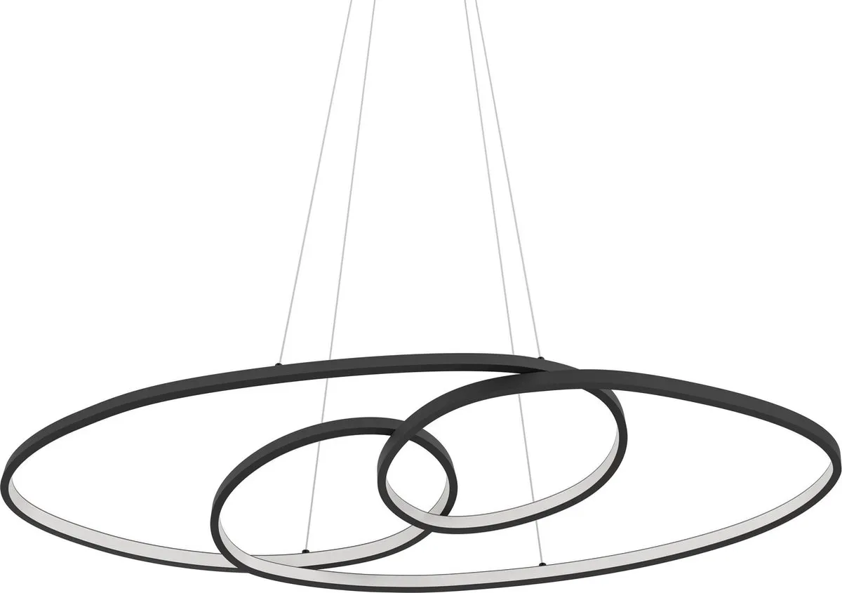 Eglo Gianella Hanglamp LED - Aluminium/Zwart - afbeelding 6 van 6