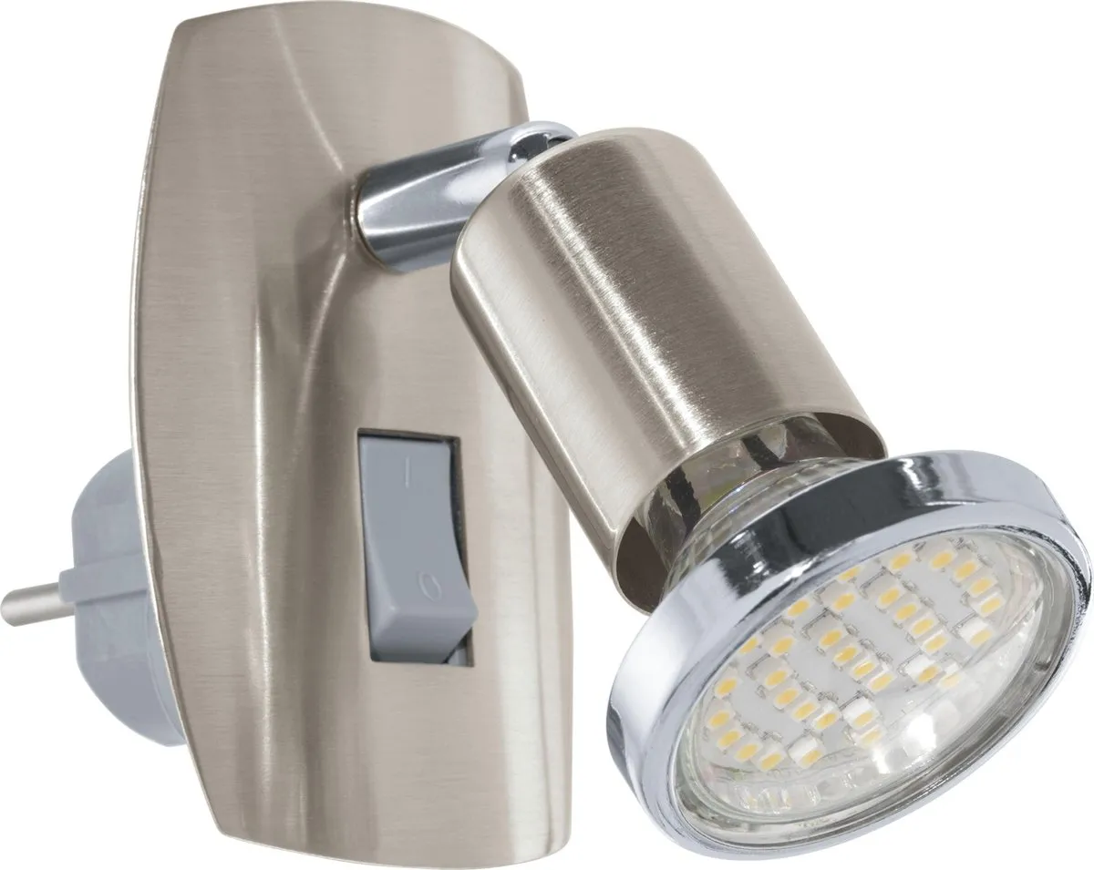 Eglo Mini 4 Stekkerlamp 3W - Nikkel-Mat Chroom