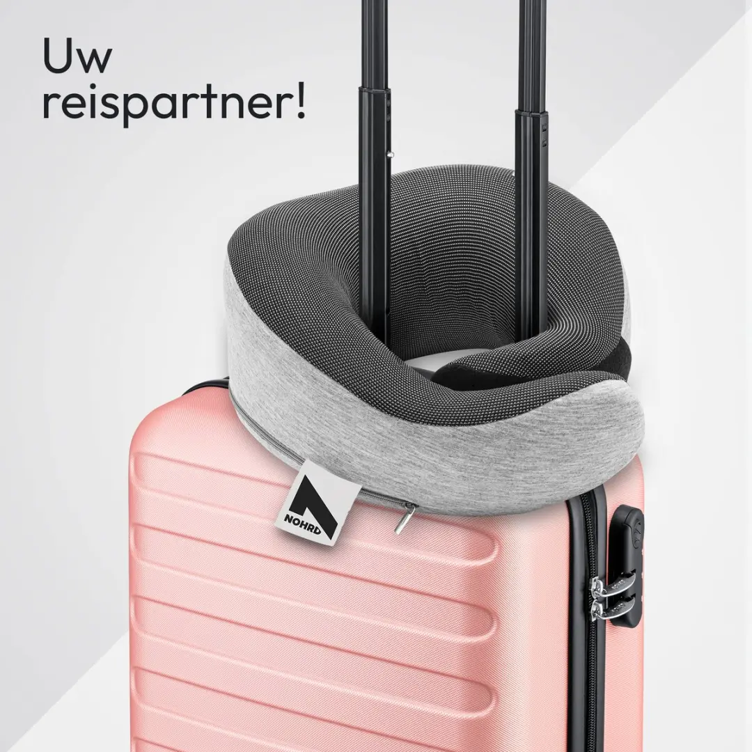 Nohrd Reiskussen Grijs - Traagschuim met Oordopjes & Slaapmasker
