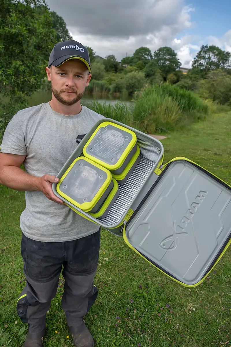 Matrix Eva Bait Storage System GLU163 - Grey/Lime