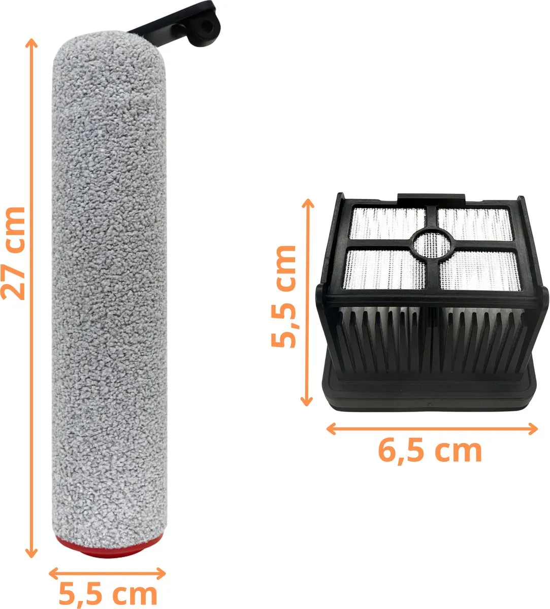 Dreame H12 Pro/Dual Accessoireset - 2 Rolborstels + 2 HEPA-filters