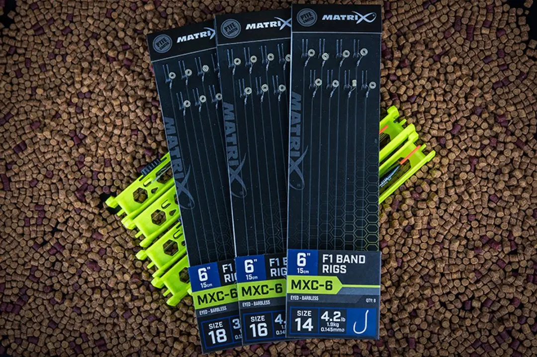 Matrix Onderlijnen MXC-6 F1 Band Rigs 15cm - 8 Stuks