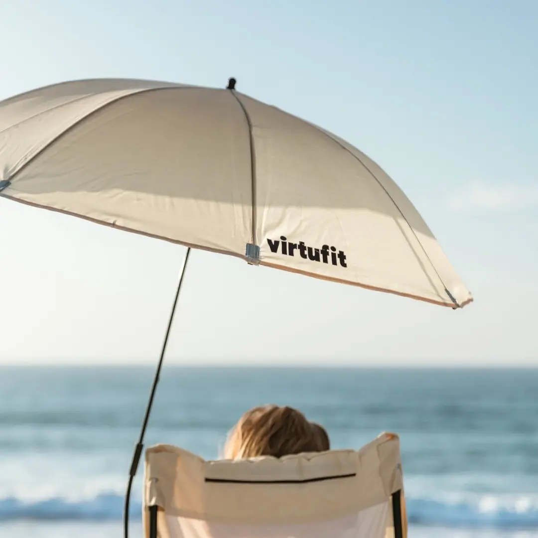 Virtufit Universele Stoelparasol 105cm - Zwart - afbeelding 6 van 6