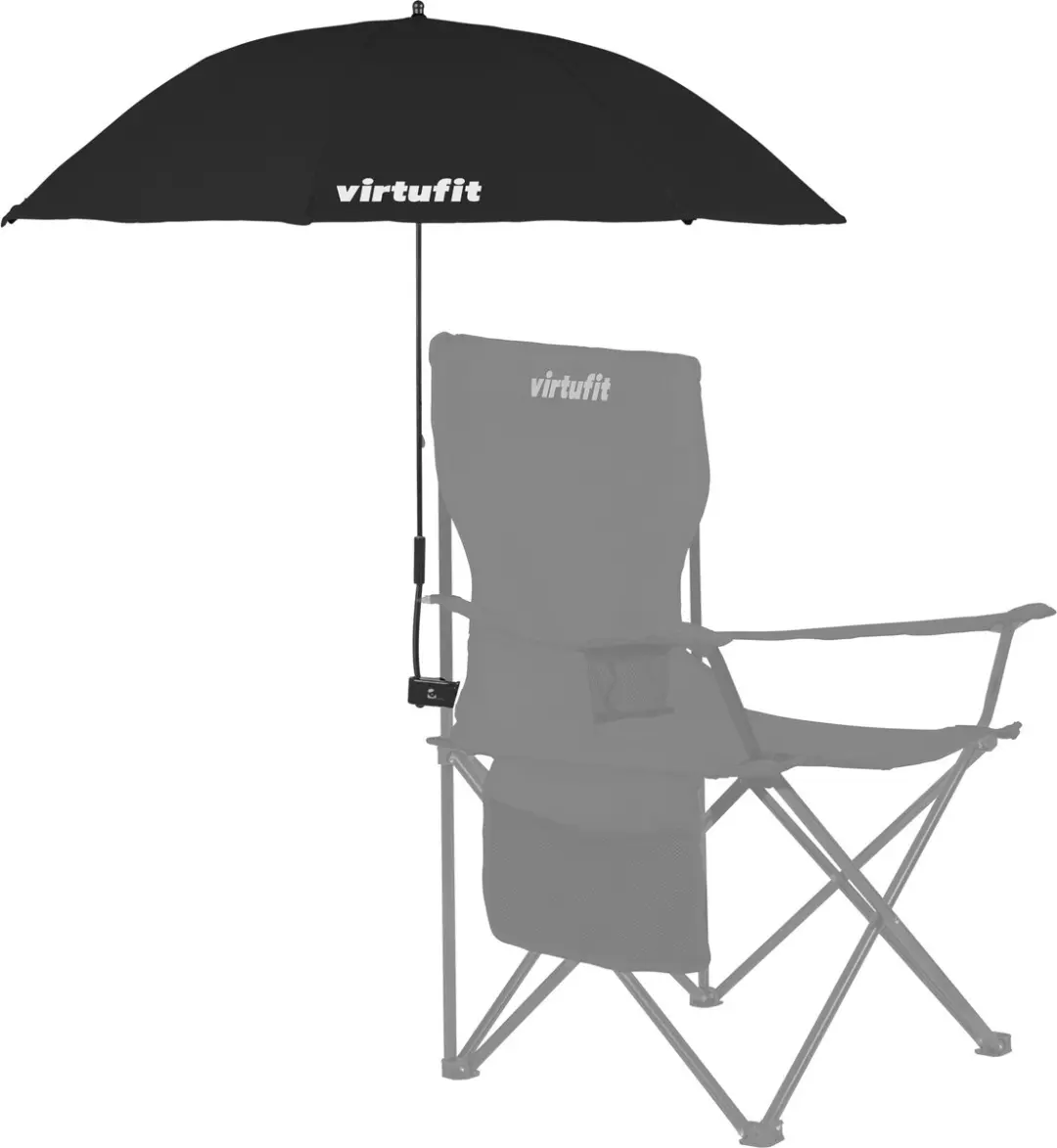 Virtufit Universele Stoelparasol 105cm - Zwart