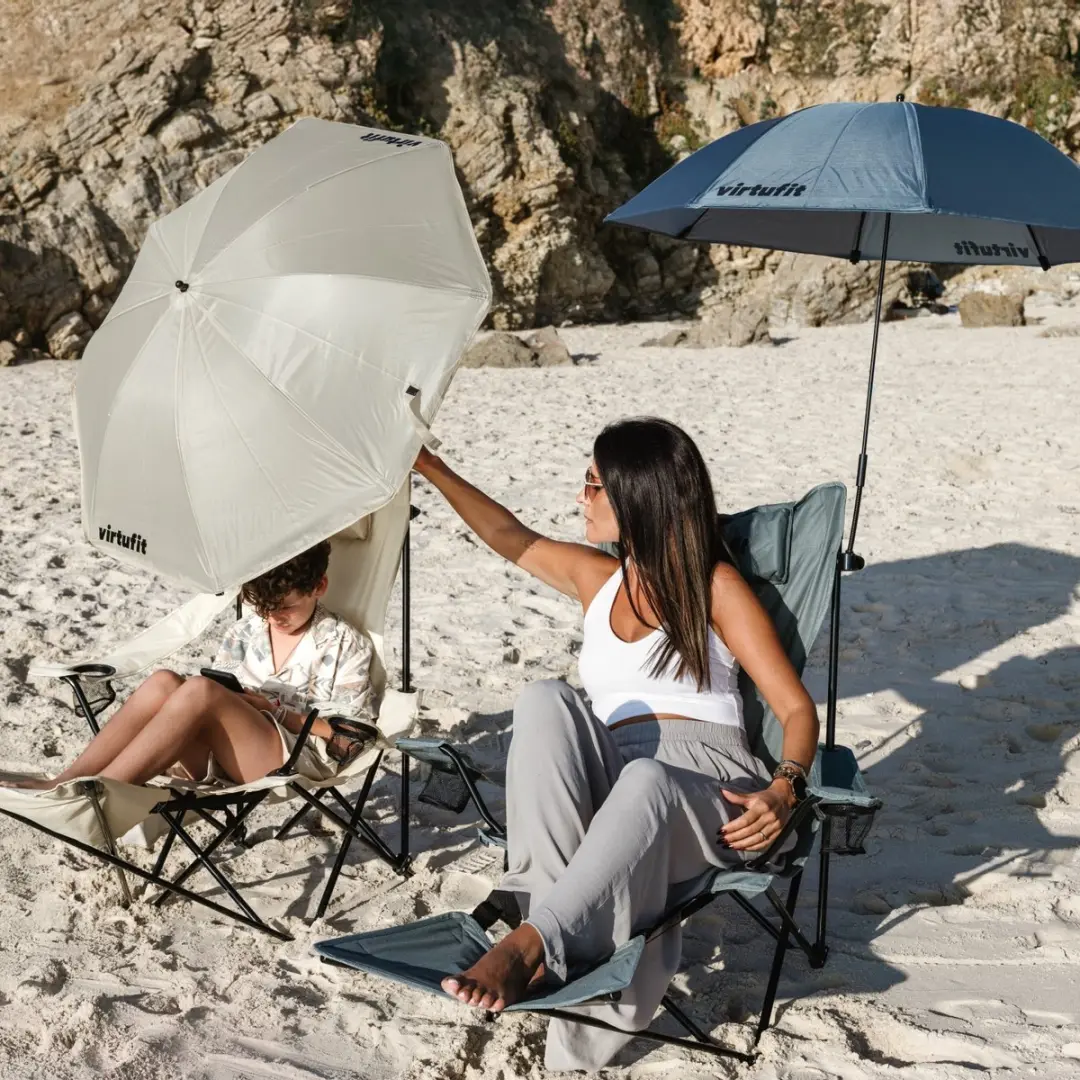 Virtufit Universele Stoelparasol 105cm - Zwart