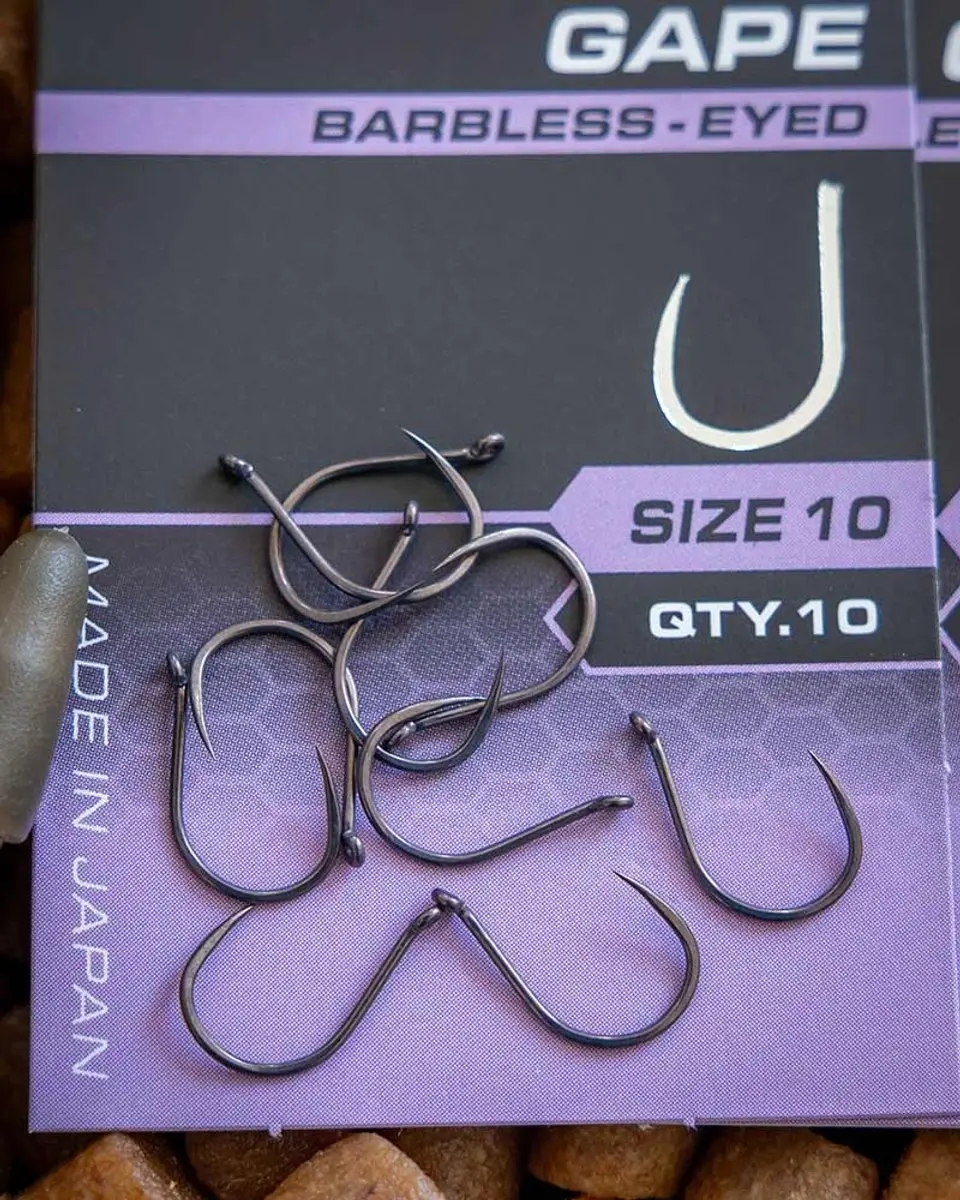 Matrix X9 Carp Wide Gape Eyed-Barbless - 10 Stuks
