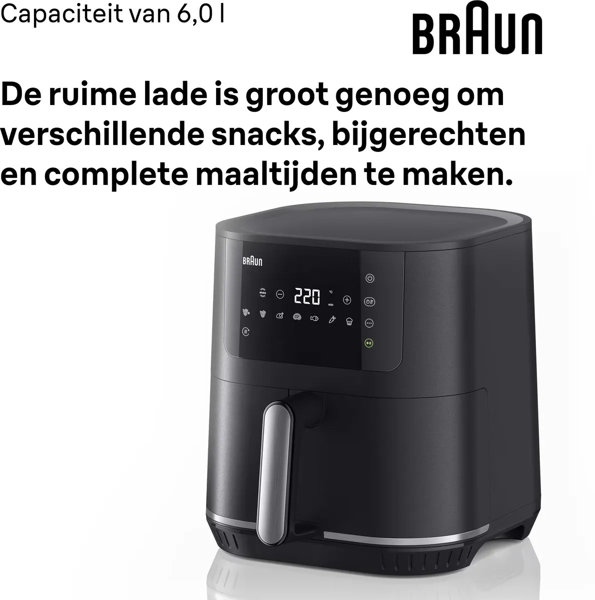 Braun MultiFry 5 HF5030 Airfryer 6L - Zwart - afbeelding 6 van 6