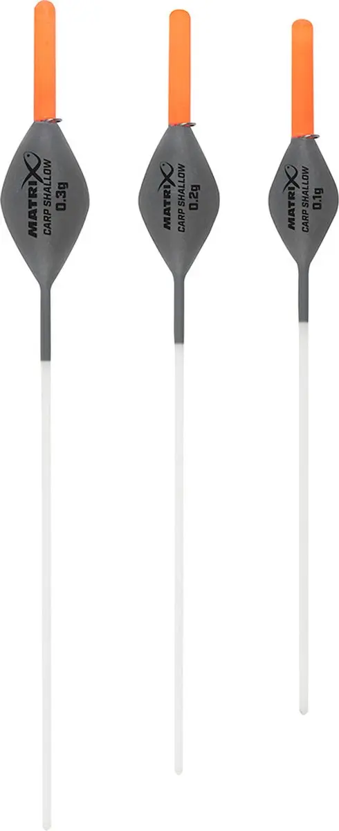 Matrix Carp Shallow Pole Float 0.20g - Grijs/Oranje/Wit