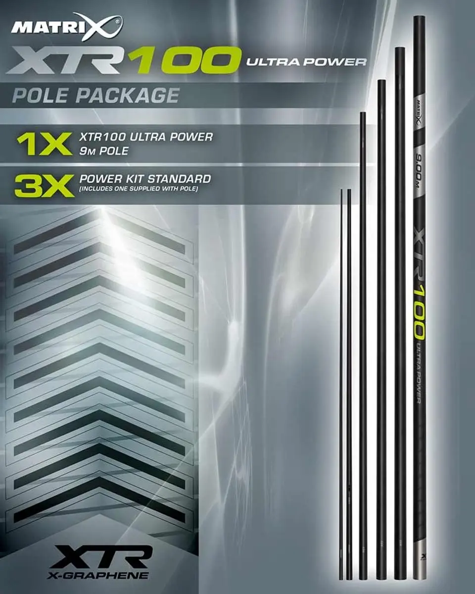 Matrix XTR100 Ultra Power Vaste Hengel 9,00m - 6-delig - Zwart - afbeelding 6 van 6