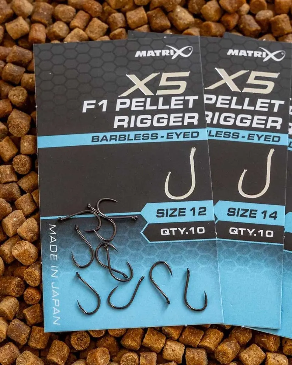 Matrix X5 F1 Pellet Rigger Haken - 12 - 10 Stuks - Zwart
