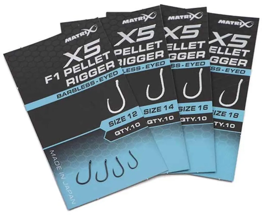 Matrix X5 F1 Pellet Rigger Haken - 12 - 10 Stuks - Zwart