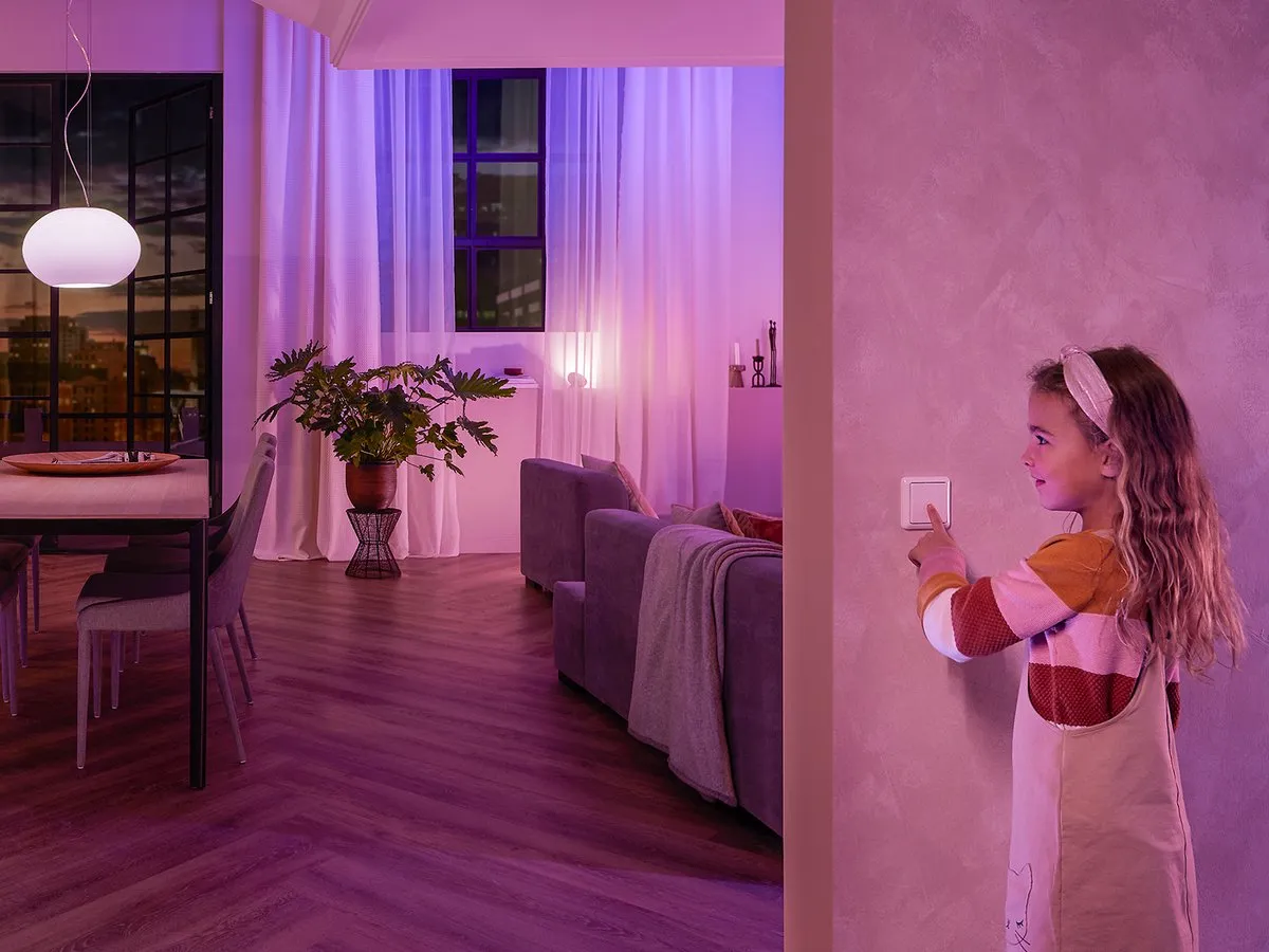 Philips Hue Uitbreidingspakket E27 - 2 Lampen + Wall Switch - RGBW