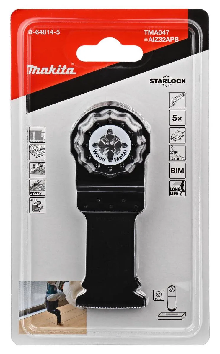 Makita TMA047 Invalzaagblad 32mm Hout & Staal - 5 Stuks