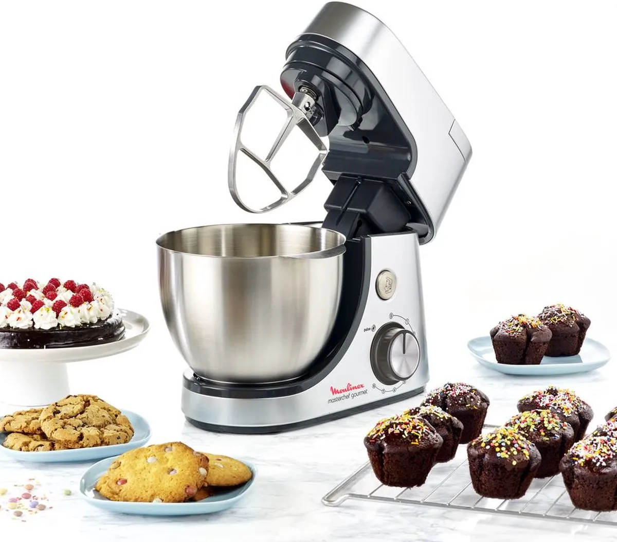 Moulinex QA519D Keukenmachine 1100W - 7 Accessoires - Zilver
