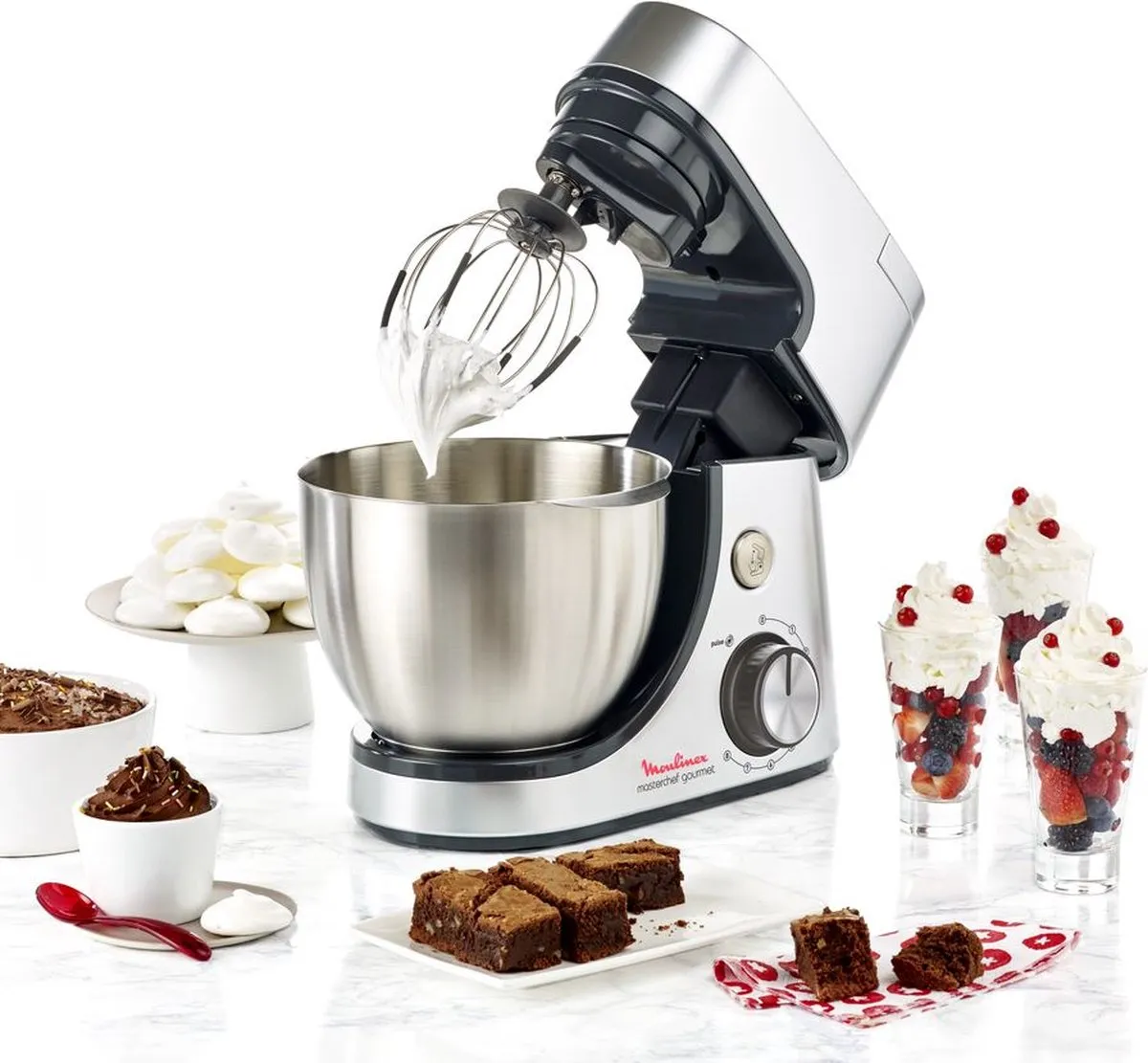 Moulinex QA519D Keukenmachine 1100W - 7 Accessoires - Zilver