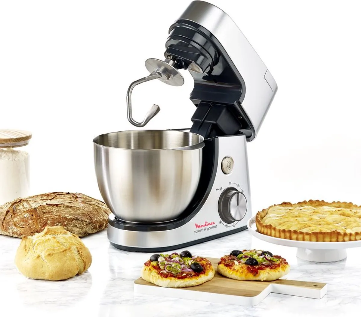Moulinex QA519D Keukenmachine 1100W - 7 Accessoires - Zilver