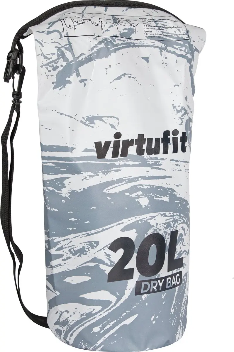 VirtuFit Dry Bag 20L - Waterdichte tas - Grijs/Wit