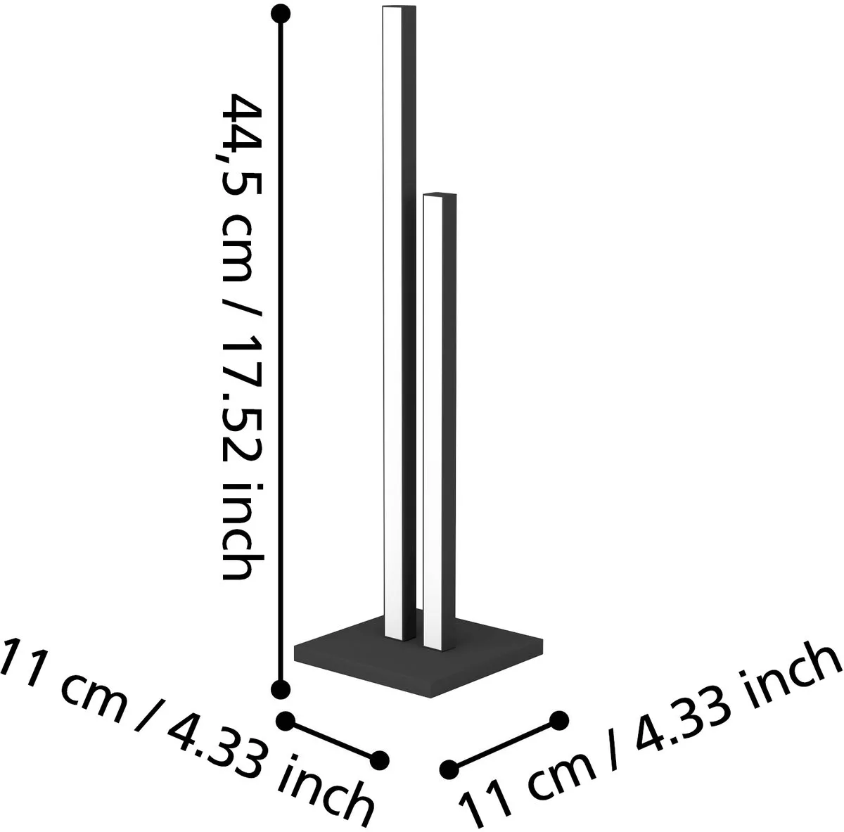 Eglo Cannigiona LED Tafellamp - Ø12cm - Zwart