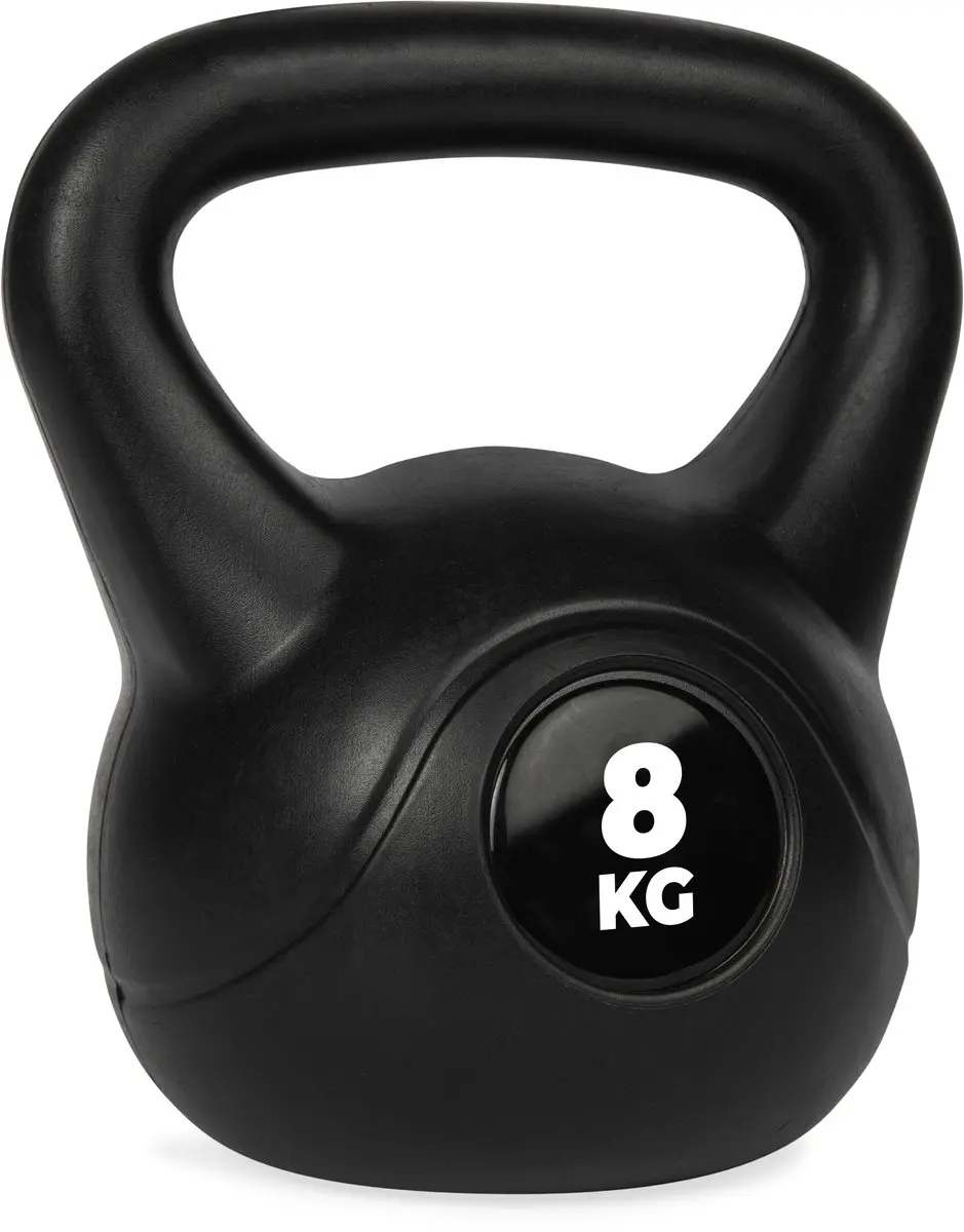 Virtufit PVC Kettlebell 8 kg - Zwart