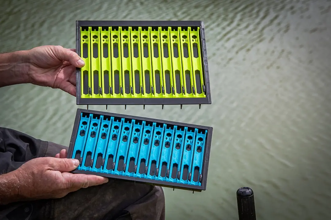 Matrix Loaded Pole Winder Tray 13cm - 12 Winders Lichtblauw