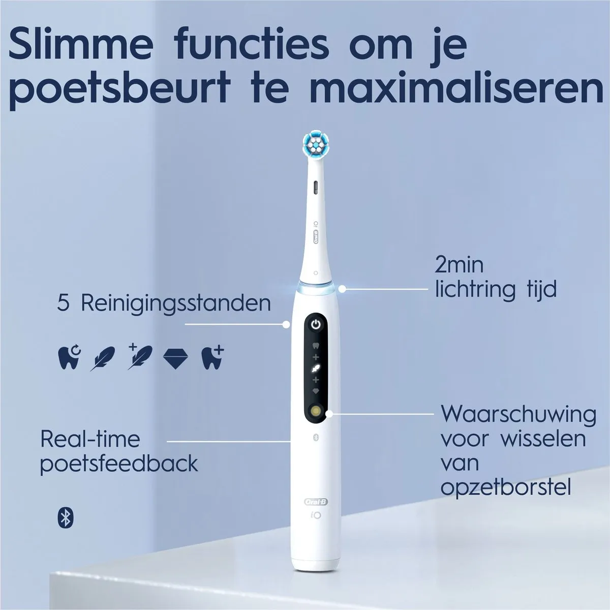 Oral-B iO 5N Elektrische Tandenborstel - Wit - afbeelding 6 van 6