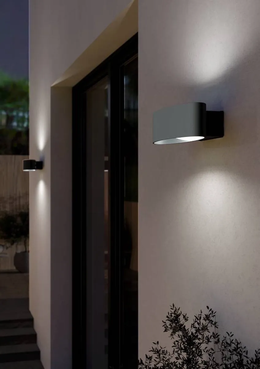 Eglo Chinoa Wandlamp Buiten LED 27cm - Antraciet