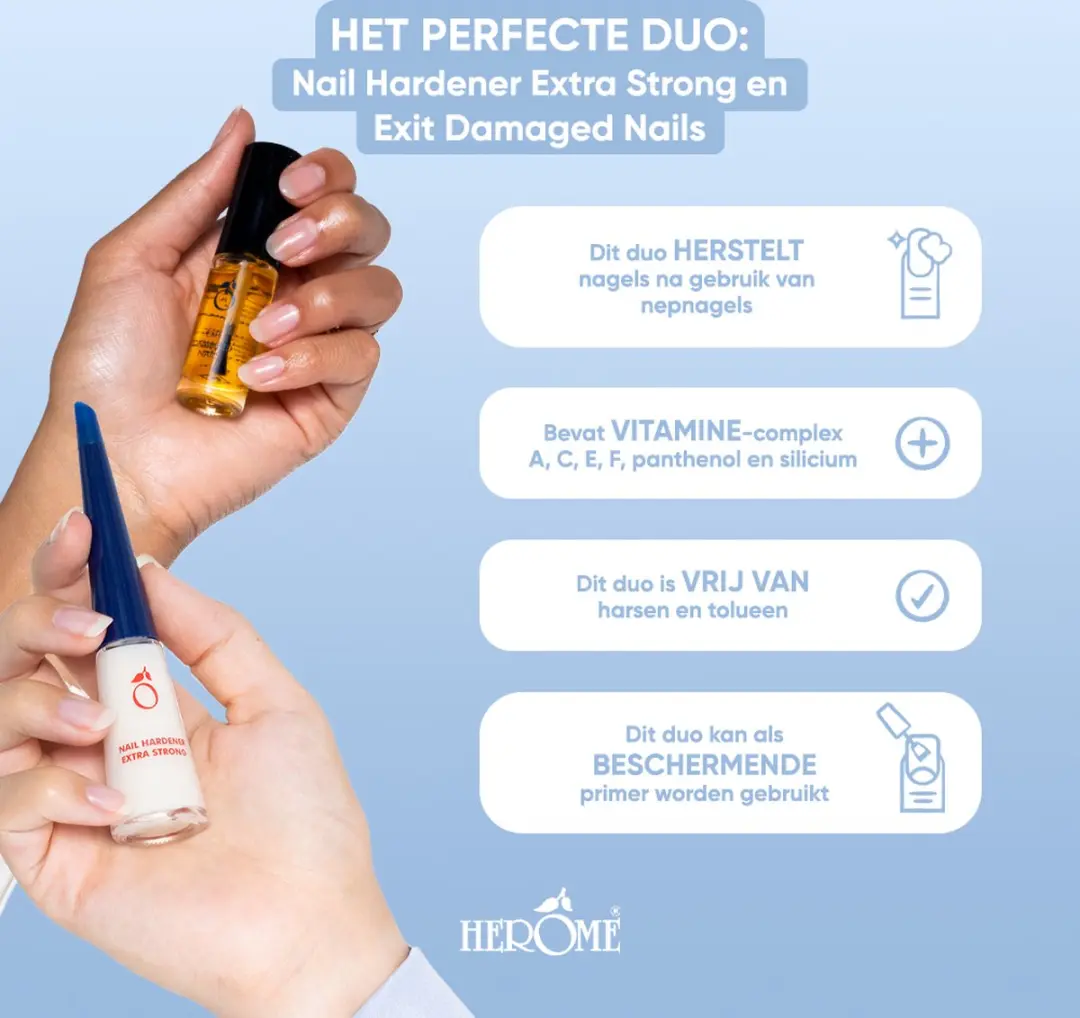 Herome Exit Damaged Nails & Nagelverharder Combi-pack 17ml