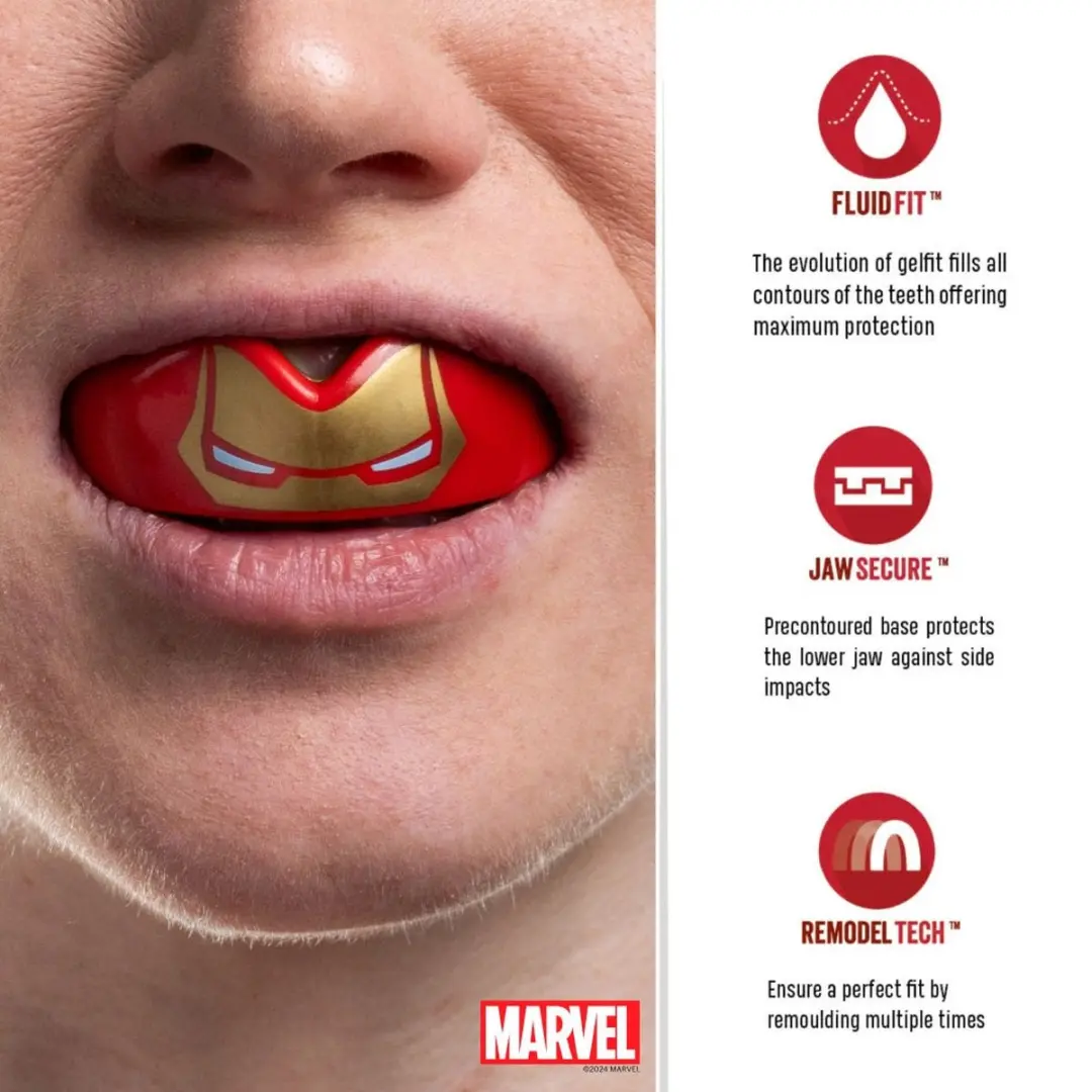 Safejawz Marvel Iron Man Mouthguard - Rood