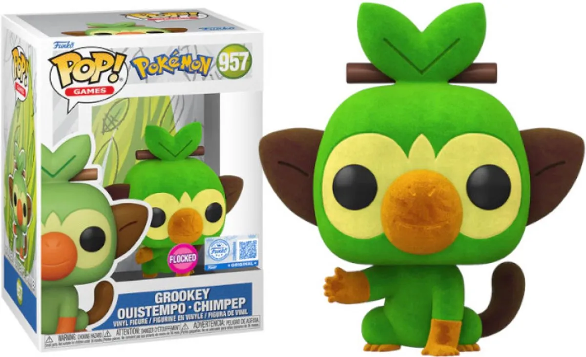 Funko Pop Pokémon Grookey Flocked #957