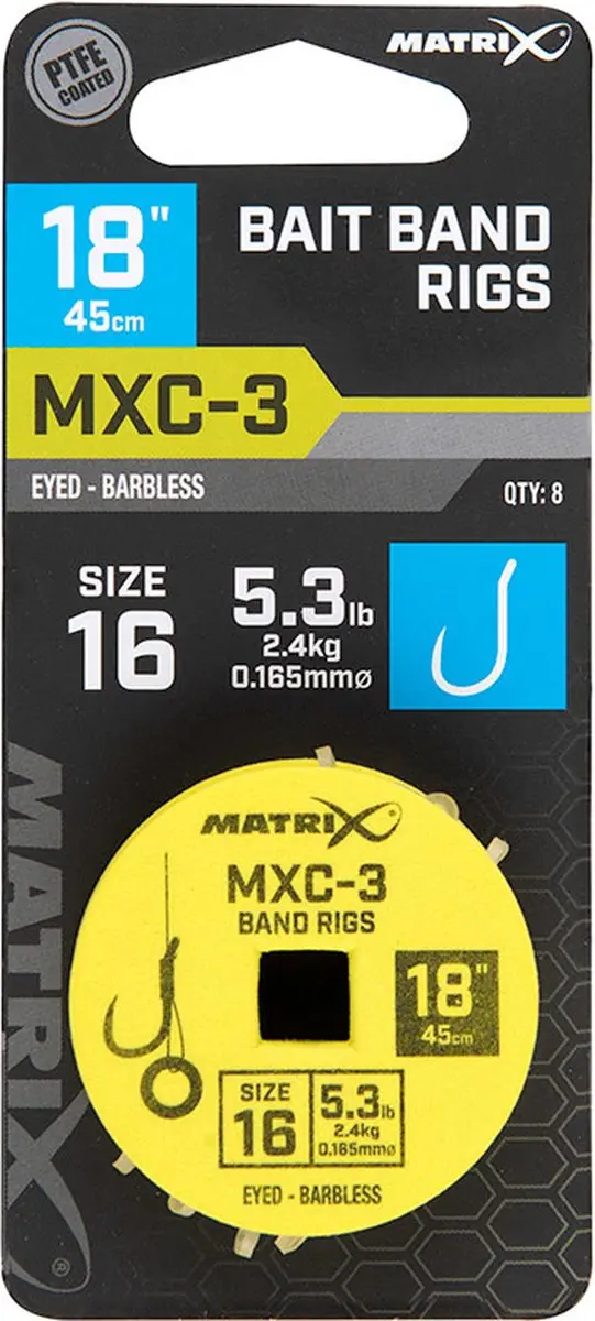 Matrix Onderlijn MXC-3 Bait Band Rigs 45cm - Haak 12