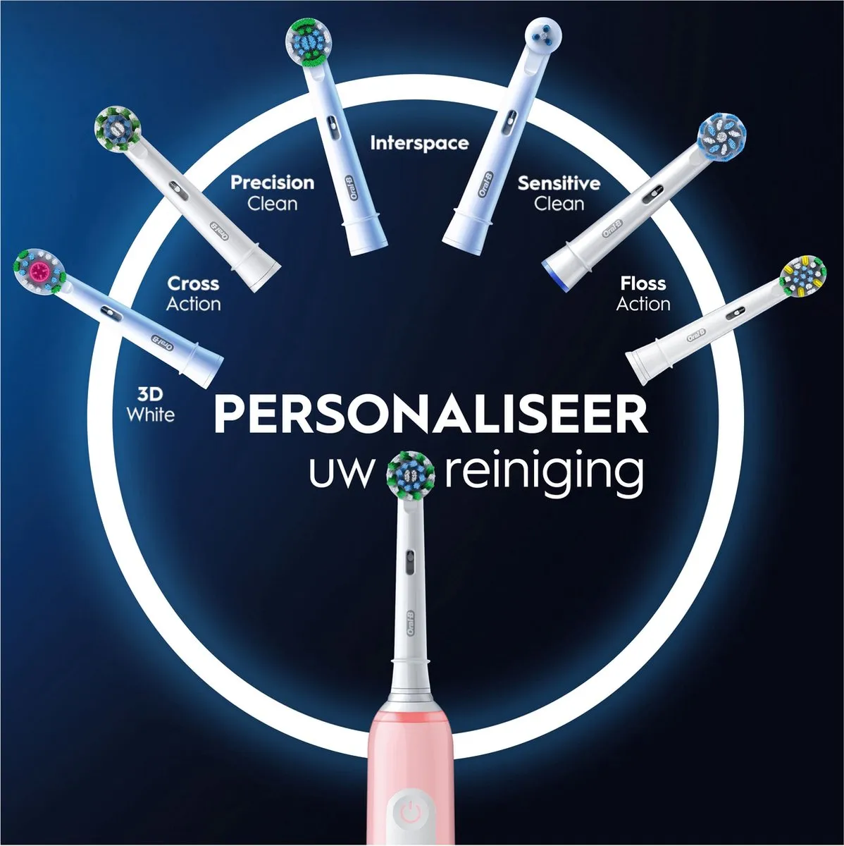 Oral-B Pro 3 3900 Duo Elektrische Tandenborstel - 2 Handvatten - 3 Opzetborstels - Zwart/Roze