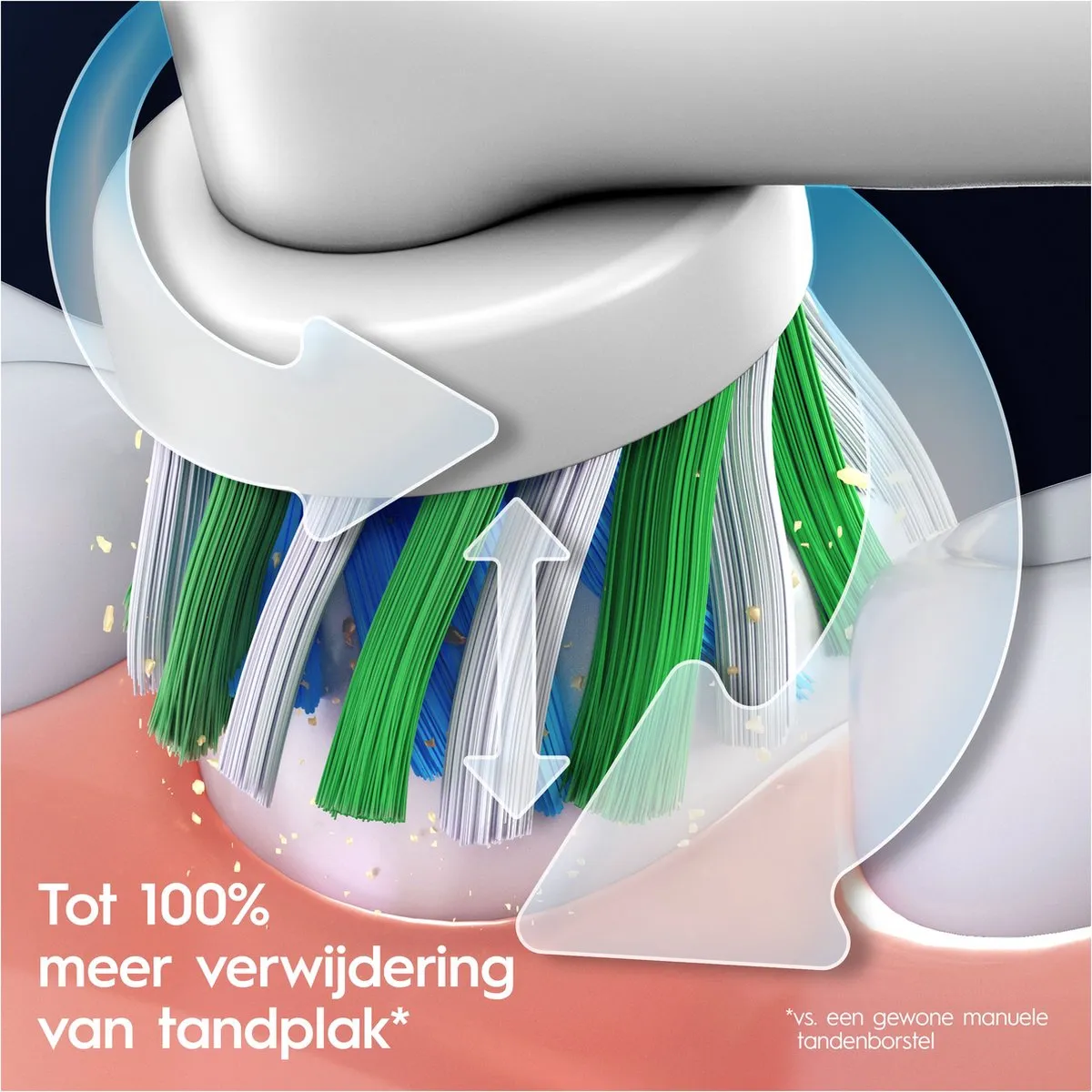 Oral-B Pro 3 3900 Duo Elektrische Tandenborstel - 2 Handvatten - 3 Opzetborstels - Zwart/Roze - afbeelding 6 van 6
