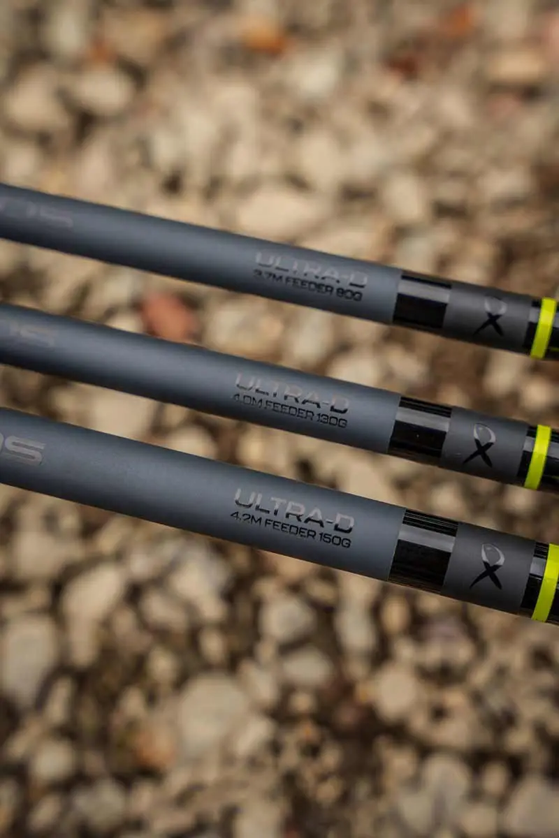Matrix Aquos Ultra-D Feeder Rod - 6 Ogen - 3-delig - Zwart