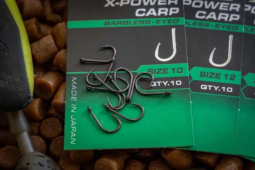Matrix X8 X-Power Carp Eyed-Barbless - 10 Stuks