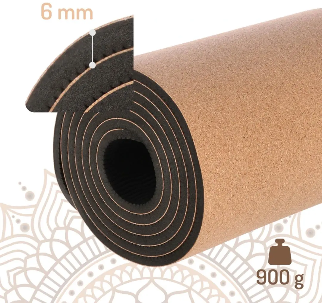 HMS Yoga Mat Kurk 6mm - Bruin