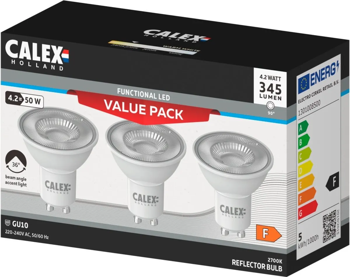 Calex LED GU10 4.2W 2700K