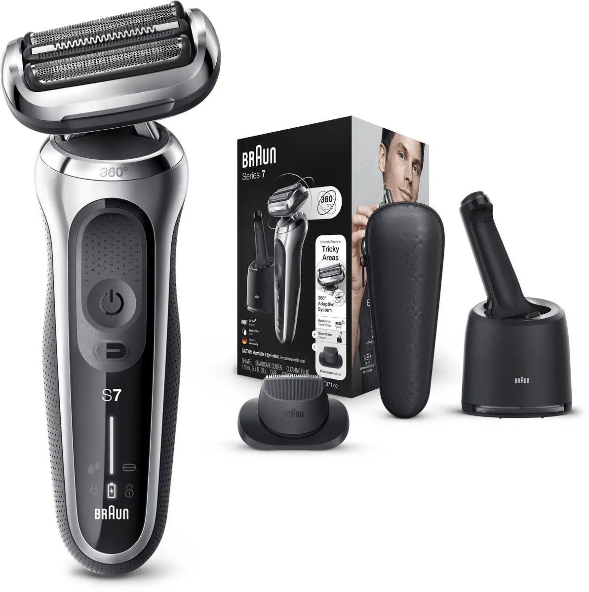 Braun Series 7 70-S7200cc Elektrisch Scheerapparaat - 3 Mesjes - Zilver - afbeelding 6 van 6