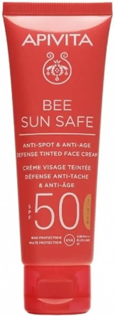 Apivita Bee Sun Safe Defense Tinted Face Cream SPF50 50ml
