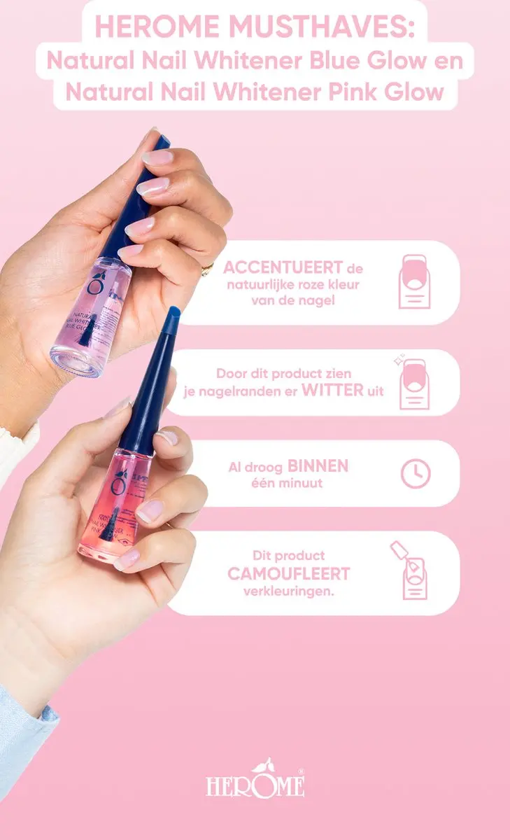 Herome Natural Nail Whitener Blue Glow - 10ml
