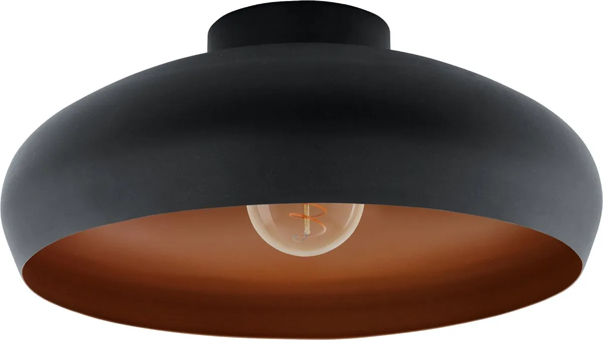Eglo Mogano Plafondlamp E27 Ø40cm - Zwart/Koper