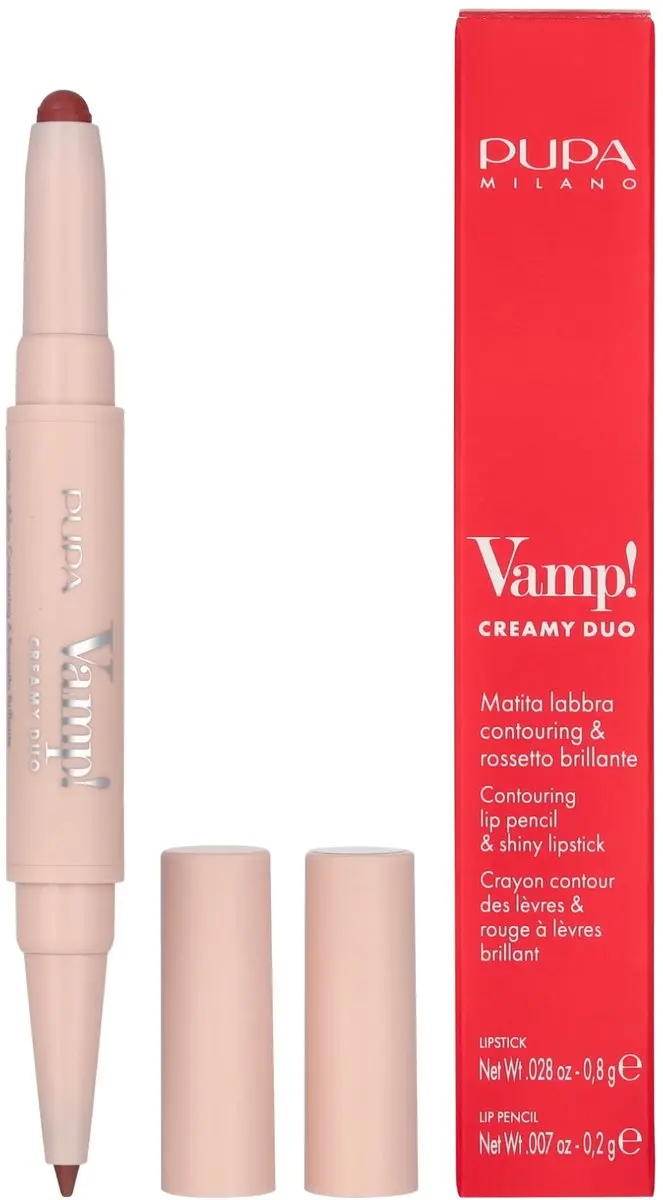Pupa Milano Vamp! Creamy Duo Lip Pencil & Lipstick 007 Peach Nude