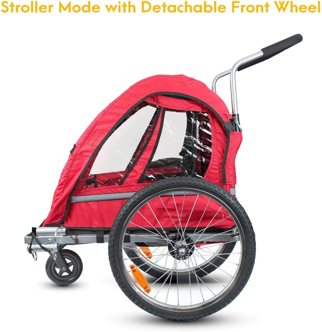 Fluid 2-in-1 Kinderfietskar - 40kg - 5-puntsgordel - Rood