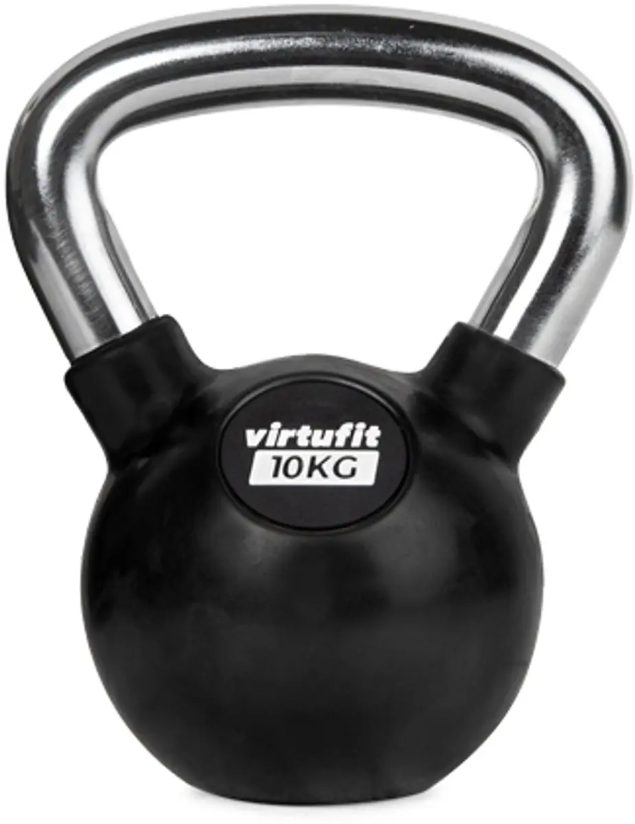 VirtuFit Kettlebell 10 kg - Zwart/Zilver